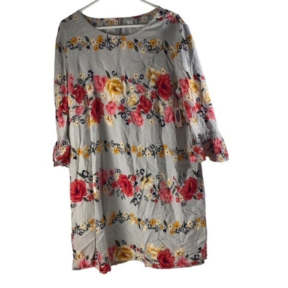 Nwt Old Navy Floral Shift Dress / Bell Sleeves size XL - Picture 2 of 5